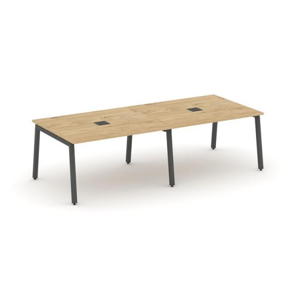 Стол переговорный SN-5A.SPRG-044 (3160х1180х750) (Тиквуд Светлый/Металл Антрацит)