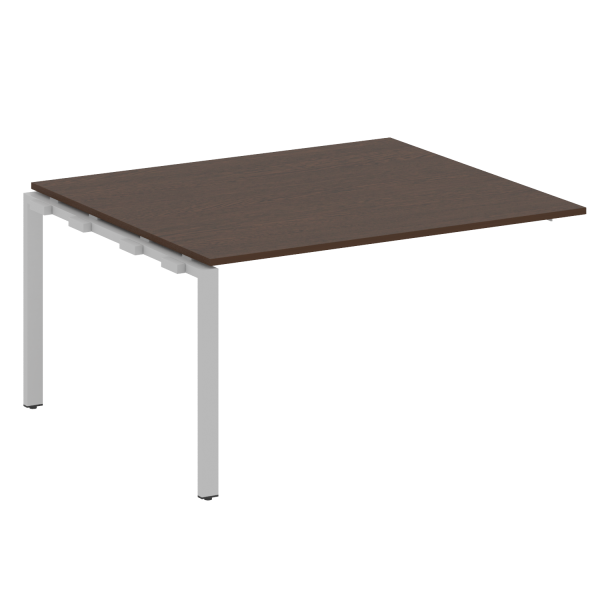 Проходной наборный элемент переговорного стола Metal System Style БП.ППРГ-3 1400x1235x750 (Венге Цаво/Серый металл)