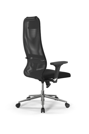 Кресло для руководителя Метта Sit 8 B1-8D - X1+UMF(X1) /Uh00/Wh00/D02P(M09.B23.G18.W01) (Темно-серый | Черный)