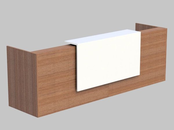 Композиция из 2 прямых модулей, верхний модуль лакировка Z2 Z2C03 L 3260x880x1130 (Орех каналетто)