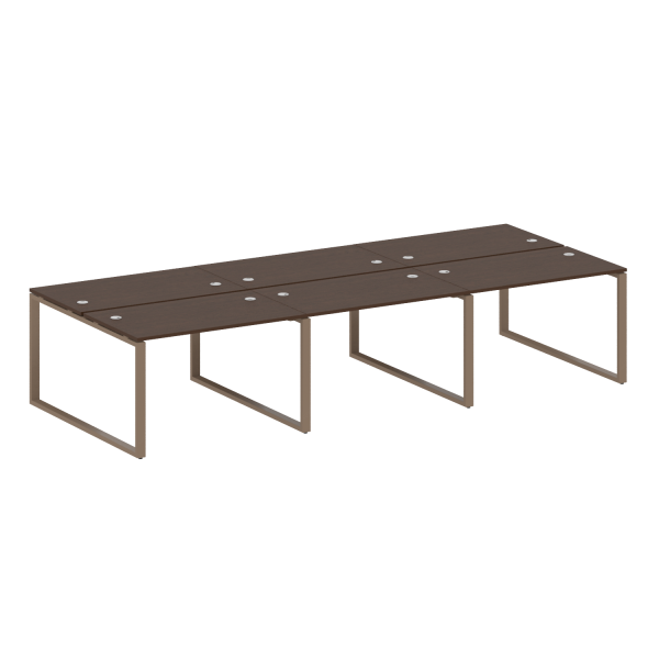 Рабочая станция Metal System Style БО.СМ-6.2 3600x1475x750 (Венге Цаво/Мокко металл)