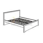 Мебель для гостиниц Кровать на металлическом основании R6519