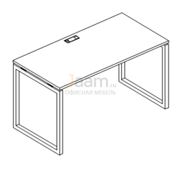 Мебель для персонала Стол письменный на металлокаркасе QUATTRO Б4 013 БП