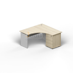 Мебель для персонала Стол на опорной тумбе 4 ящика DMG1414