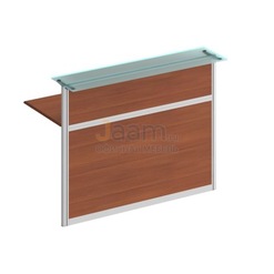 Стойка ресепшн Стойка со стеклом прямая 1400 (без опор) ФС 0708