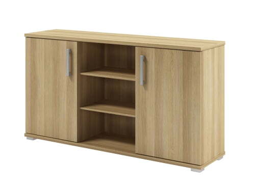 Приставной шкаф к 2 столам двери ЛДСП Space S-681 1340x350x730 (Дуб телемарк)