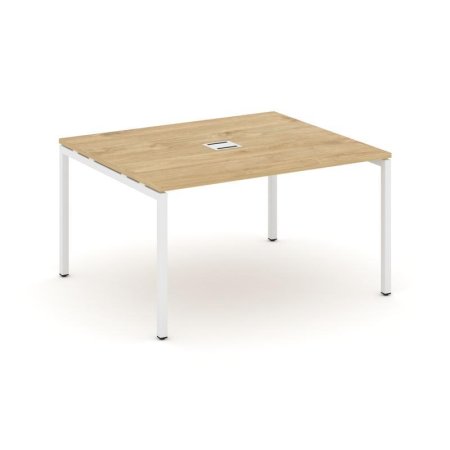 Стол переговорный SN-4P.SPRG-032 (1180х1180х750) (Тиквуд Светлый/Металл Белый)