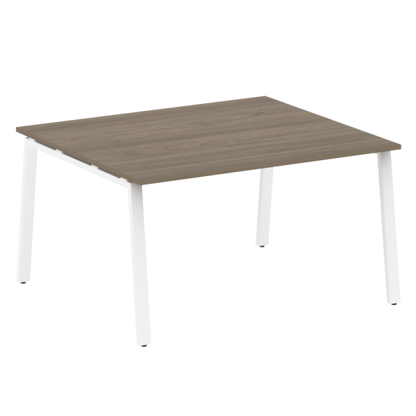 Стол для переговоров (1 столешница) на А-образном м/к Metal System Style БА.ПРГ-1.3 1400x1235x750 (Вяз/Белый металл)