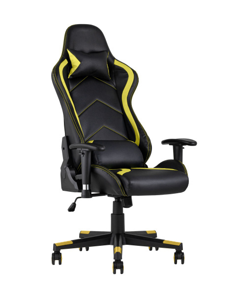 Кресло игровое TopChairs Cayenne желтое (Геймерское кресло Cayenne желтый)