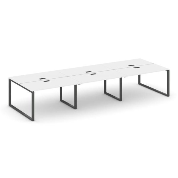 Рабочая станция 2-х сторонняя SN-6O.DRS-062 (3540х1232х750) (Белый/Металл Антрацит)