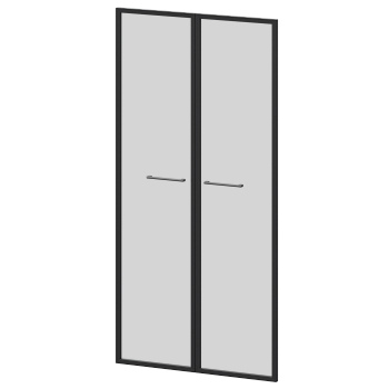 Фасады рамочные стеклянные Кортез KZF-48RS(Ч) 784x20x1564