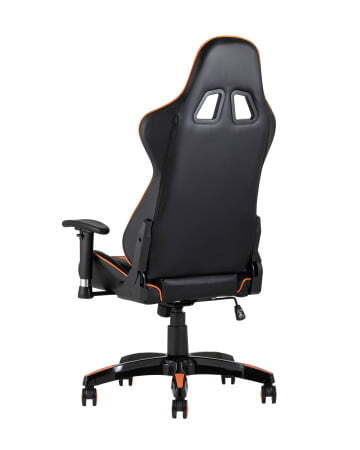 Кресло игровое TopChairs Corvette оранжевое (Геймерское кресло Corvette черный, оранжевый)
