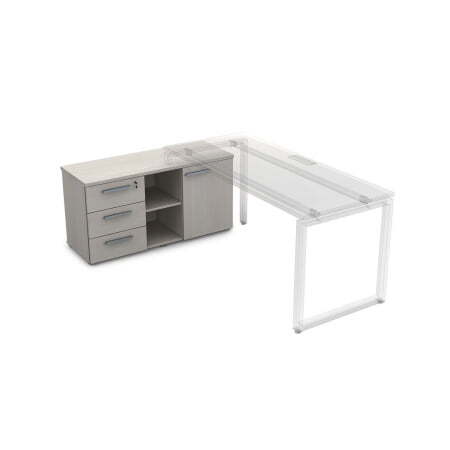 9Т.006 Тумба с 3-мя ящиками и дверкой (1200x450x620) (Ivory)