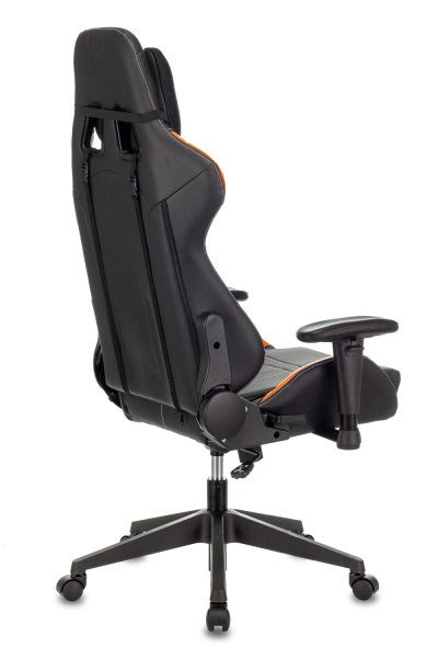 Кресло игровое Zombie VIKING 5 AERO черный/оранжевый эко.кожа с подголов. крестов. пластик