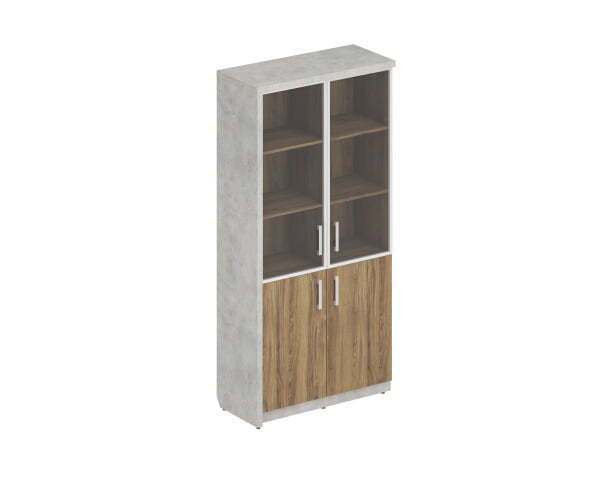 Шкаф (Комплект № 15 Wood&Stone СФ-534803+СФ-535501+СФ-535101+СФ-535512+СФ-535112 1035x454x2083 (Дуб Чарльстон/Бетон Чикаго)