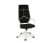 Кресло офисное / IQ / (white+black) белый пластик / черная ткань