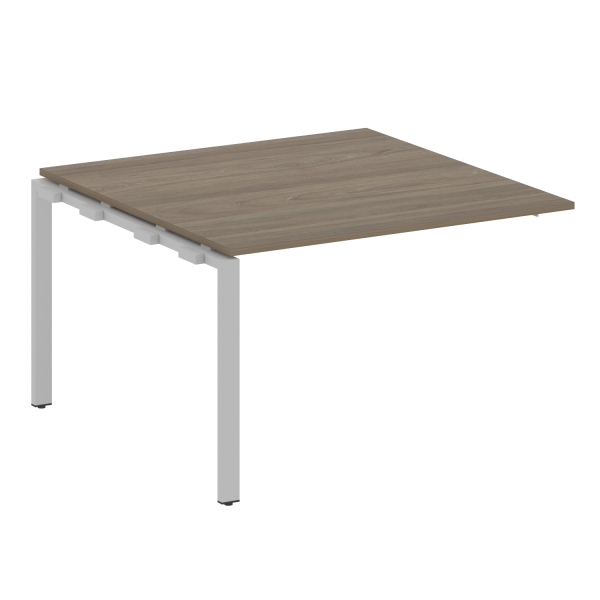 Проходной наборный элемент переговорного стола Metal System Style БП.ППРГ-2 1200x1235x750 (Вяз/Серый металл)