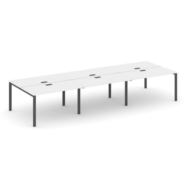 Рабочая станция 2-х сторонняя SN-6P.DRS-062 (3540х1232х750) (Белый/Металл Антрацит)