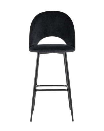 Стул барный Меган велюр черный (Стул барный Меган черный)