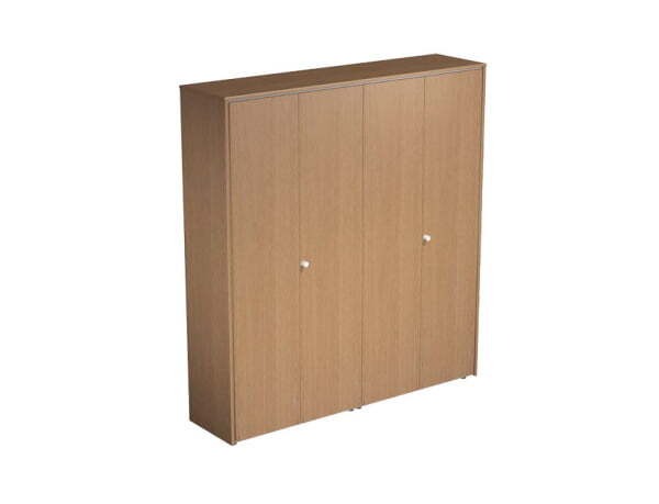 Шкаф комбинированный закрытый (одежда-документы) Profiquadro КВ 358 БВ 1830x450x1990 (Белый премиум / Вишня скандинавская)