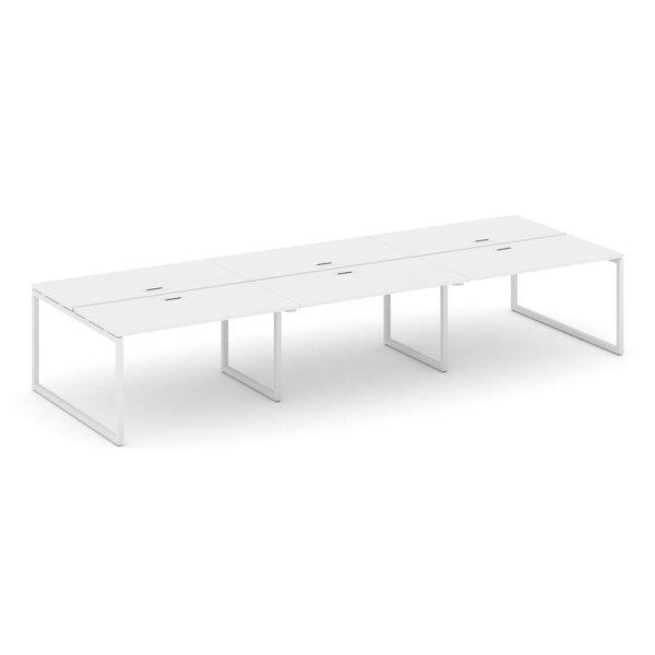Рабочая станция 2-х сторонняя SN-4O.DRS-082 (3540х1632х750) (Белый/Металл Белый)