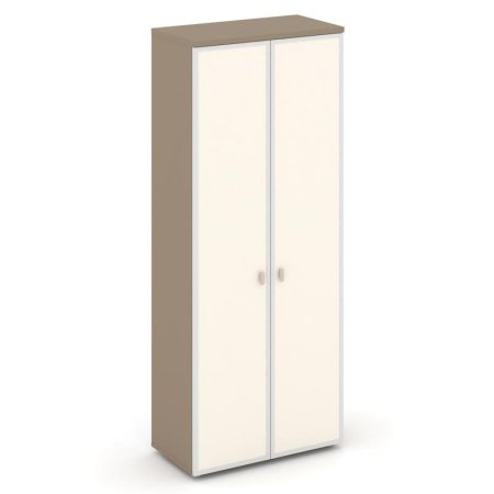 Шкаф высокий широкий ES.ST-1.10R I (800х420х1977) (Латте/Лакобель ivory)